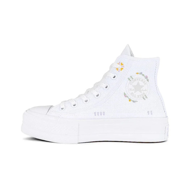 Converse Chuck Taylor All Star Lift Embroidery Hightop Platform Sneakers Sz 10.5 - Picture 4 of 16